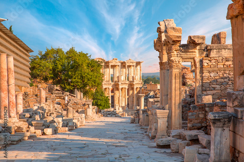 Celsus Library in Ephesus, Turkey photo