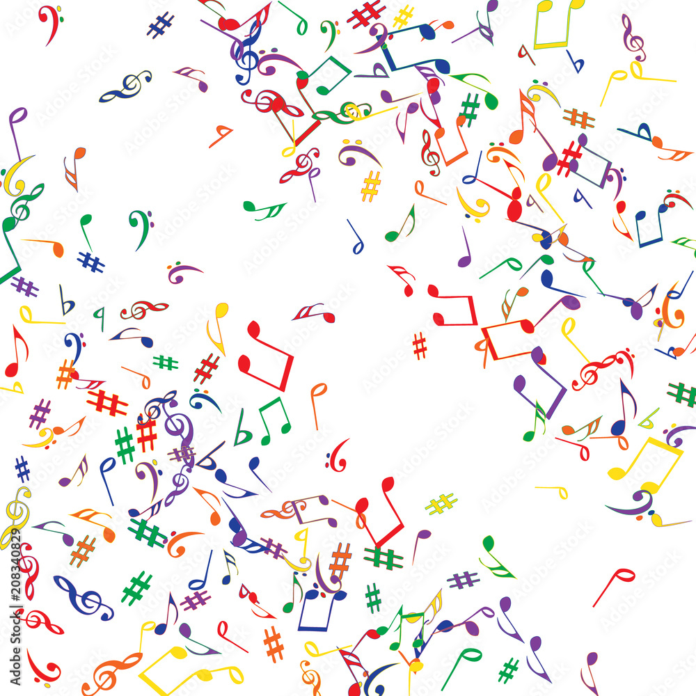 Musical Signs. Modern Background with Notes. Vector Element for Musical Poster, Banner, Advertising, Card. Minimalistic Simple Background. Musical Signs. Modern Background with Notes. Vector Element for Musical Poster, Banner, Advertising, Card. Minimalistic Simple Background.