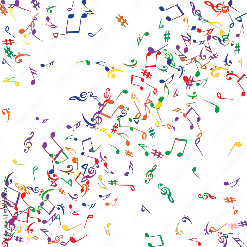 Musical Signs. Modern Background with Notes. Vector Element for Musical Poster, Banner, Advertising, Card. Minimalistic Simple Background. Musical Signs. Modern Background with Notes. Vector Element for Musical Poster, Banner, Advertising, Card. Minimalistic Simple Background.