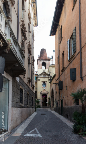 Vicolo S. Matteo streets of the old city of Verona photo