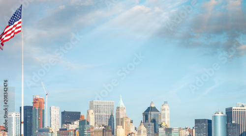 Manhattan skyline from Ellis Island, New York