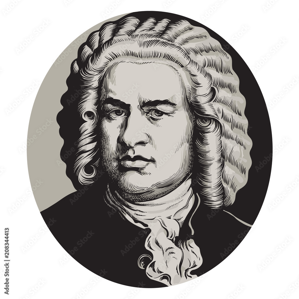 Johann Sebastian Bach - obrazy, fototapety, plakaty 