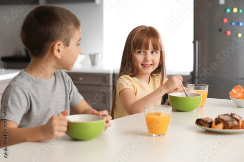 Funny little children havin...