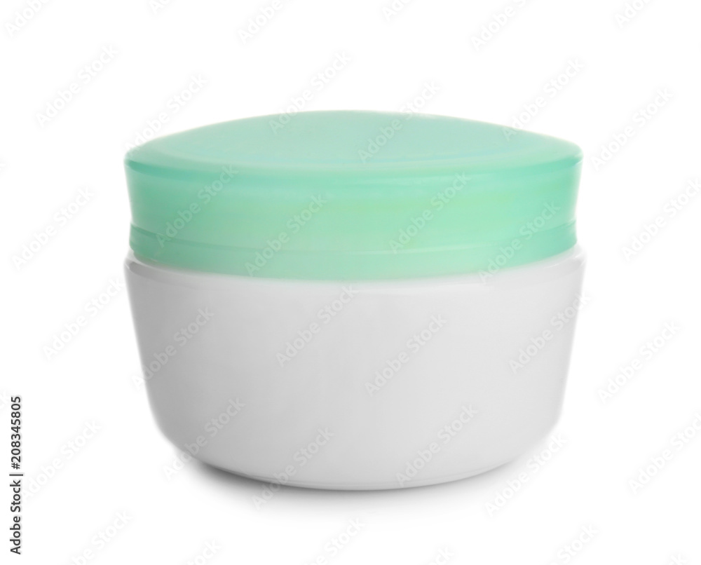 Cosmetic jar on white background Cosmetic jar on white background