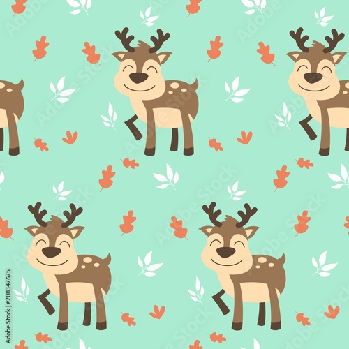 Smile animal seamless pattern vector illustration 