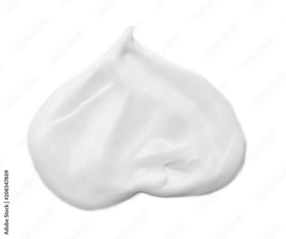 Sample of cosmetic cream on white background Sample of cosmetic cream on white background