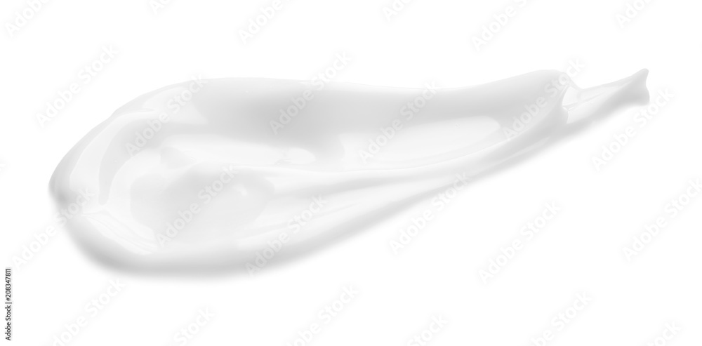 Sample of cosmetic cream on white background Sample of cosmetic cream on white background