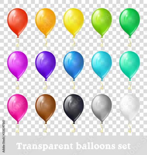 Transparent balloons set