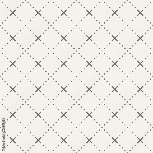 Abstract seamless pattern of tiny rhombuses and crosses.