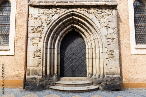 Old gateway in Jindrichuv Hradec. City in South Bohemian region  Czech Republic  Central Europe.
