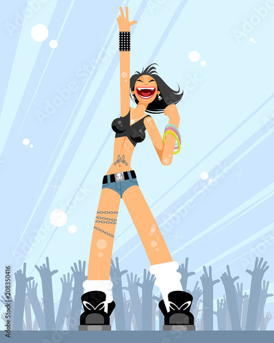 Foto Fan at a rock concert