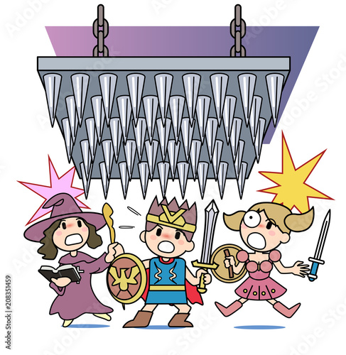 吊り天井に驚く勇者達