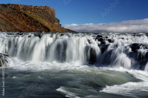 Wild water in an icelandic river.