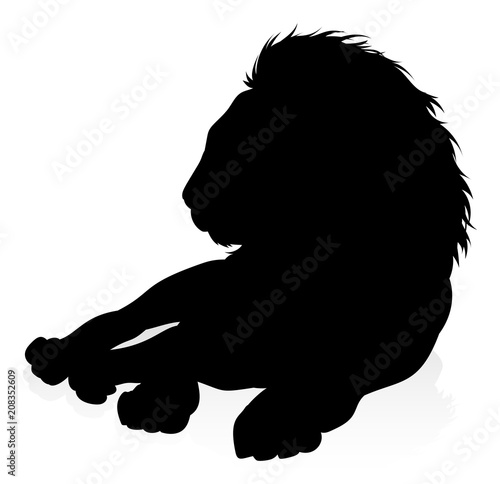Fototapeta Naklejka Na Ścianę i Meble -  Silhouette Lion