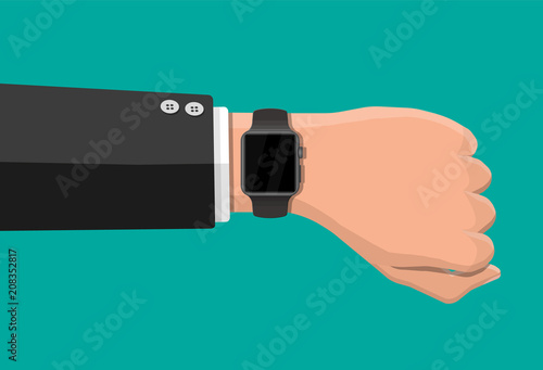 Smart watch on hand