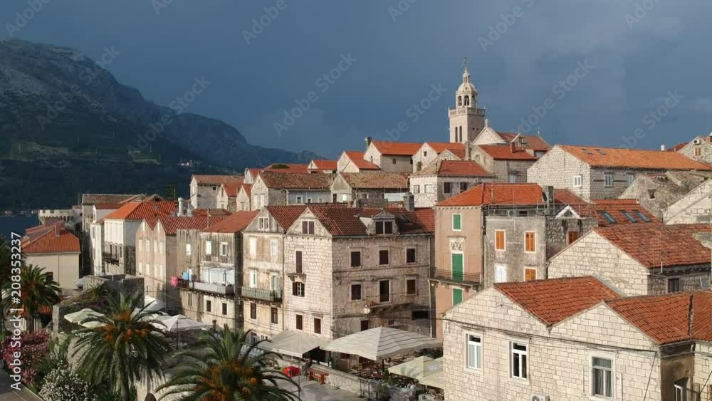 View of the Korcula town, Korcula island, Dalmatia, Croatia View of the Korcula town, Korcula island, Dalmatia, Croatia
