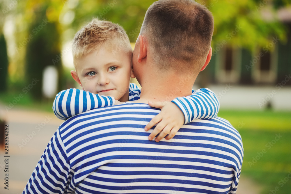 little funny boy with father little funny boy with father