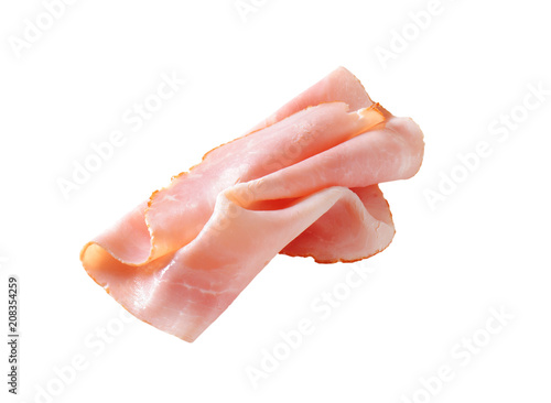 Baked ham slices