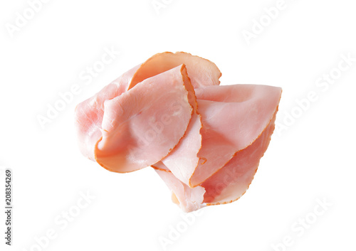 Baked ham slices