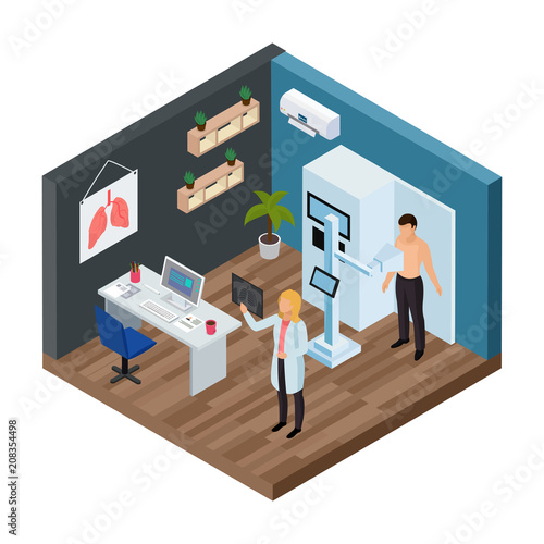 Tuberculosis Prevention Isometric Concept