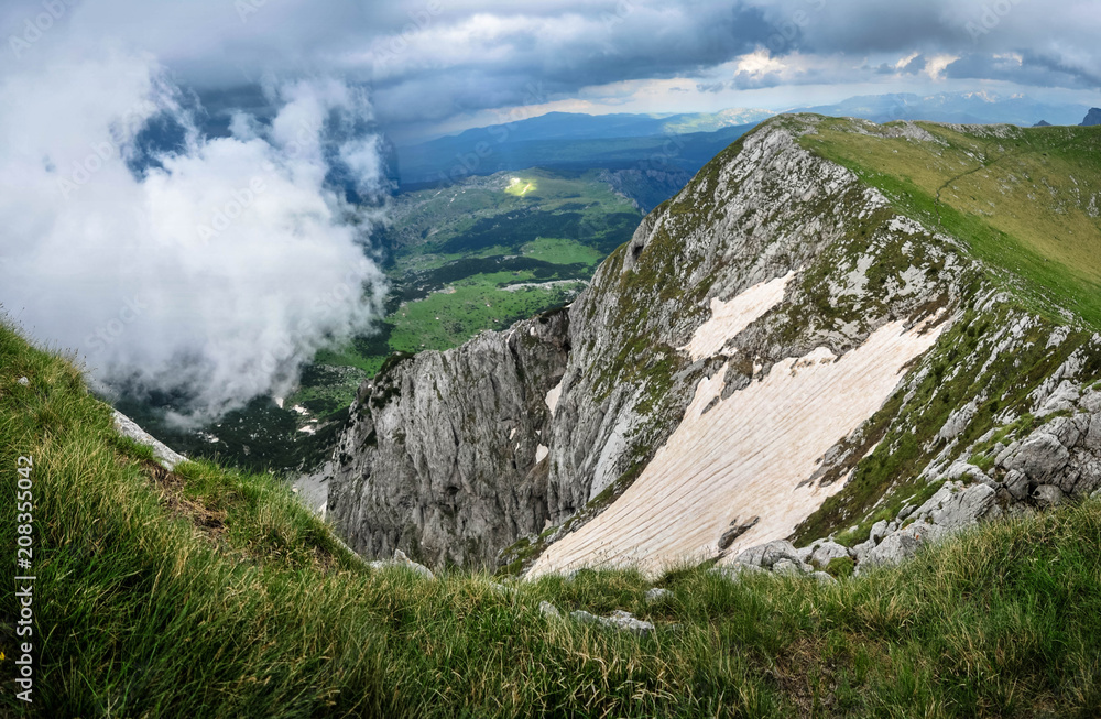 Panorama view form Maglic mountain, Bosnia and Herzegovina, summer 2018