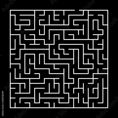 Black and white simple maze...