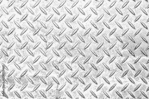 Silver diamond plate texture and background