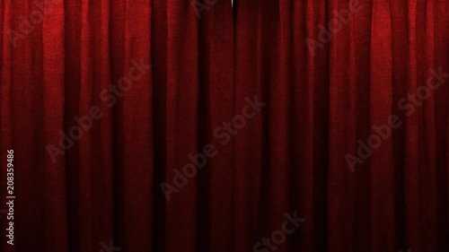 Red Theater Curtain Opener. Alpha channel Included.