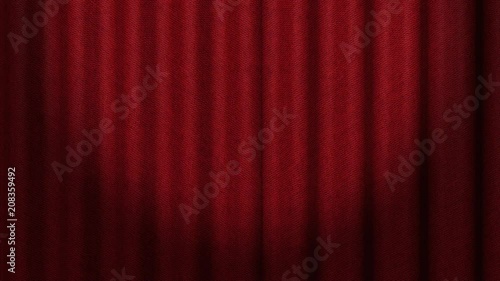 Red Theater Curtain Opener. Alpha channel Included.