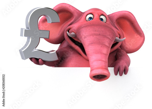 Fun elephant - 3D Illustration