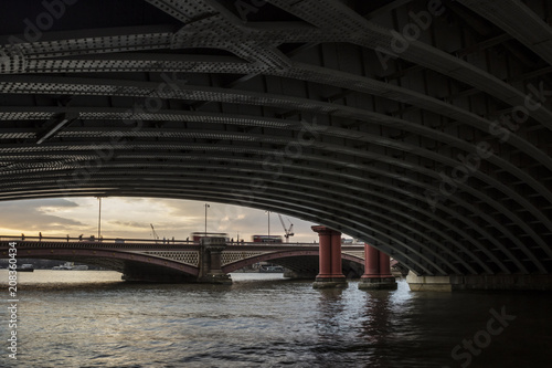 Under Blackfriars Bridge in London