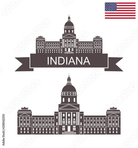 State of Indiana. State Capitol of Indiana in Indianapolis