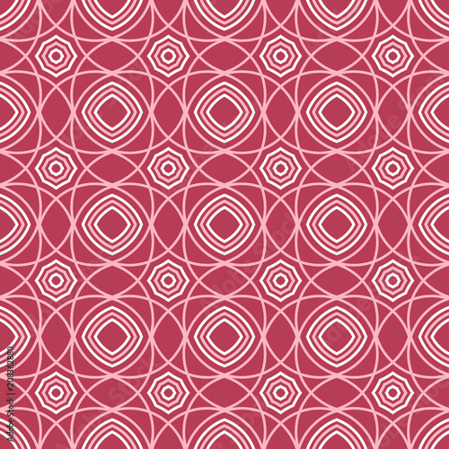 Geometric seamless pattern. Pale red and beige background