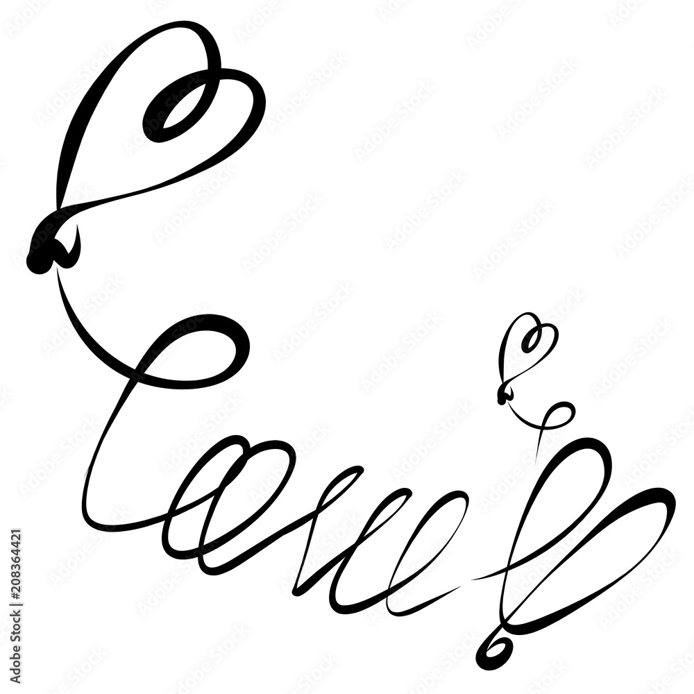 The word LOVE with hearts and balloons The word LOVE with hearts and balloons