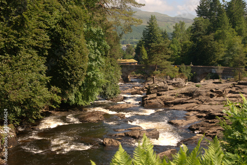 The Falls of Dochart at Killin in Scottish Highlands