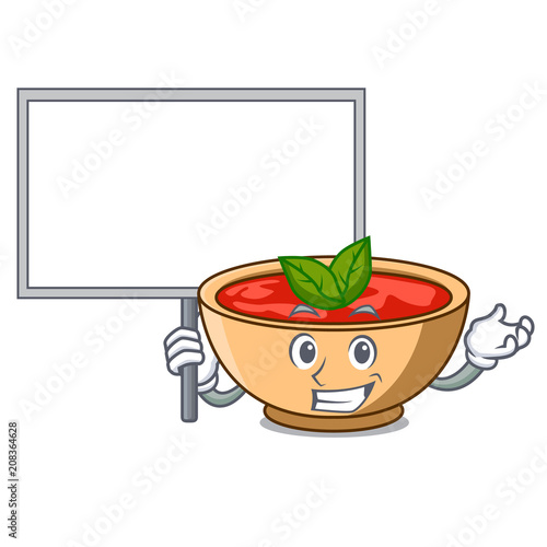 Bring board tomato soup character cartoon photo