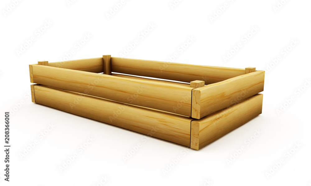 Wooden crate empty perspective and front Isolated on White Background.Easy editable for your design Wooden crate empty perspective and front Isolated on White Background.Easy editable for your design