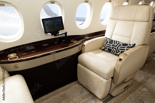 Принти на полотні business jet interior seat