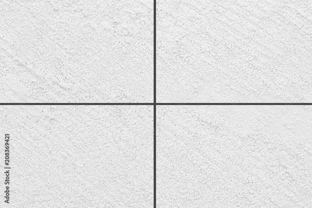 Fototapeta premium White sandstone tile floor texture and seamless background