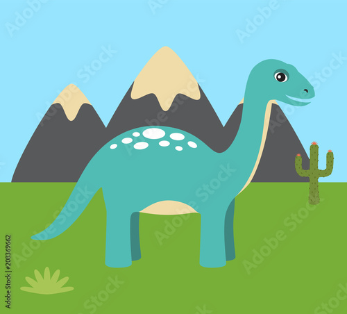 Prehistoric Creature Nature Vector Illustration
