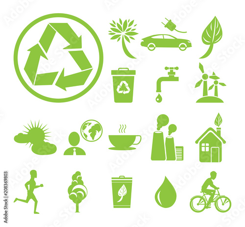 Green Ecology and Earth Protection Themed Signs