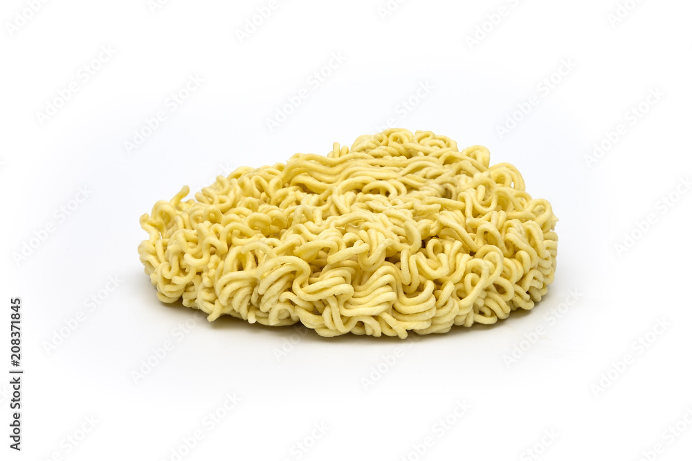 Dry instant noodles isolated on white background Dry instant noodles isolated on white background