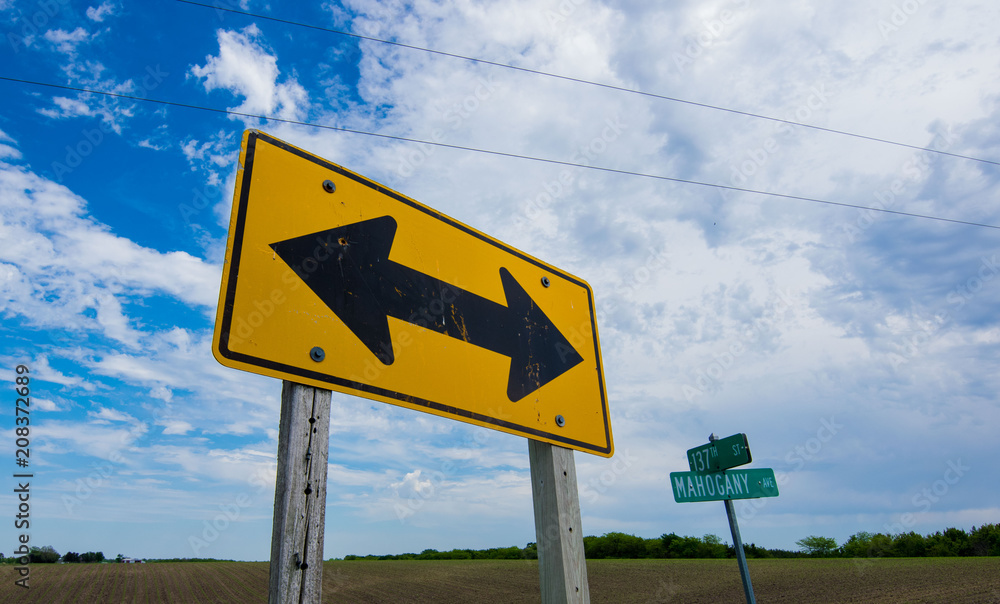 Rural T Intersection On Gravel Road Rural T Intersection On Gravel Road