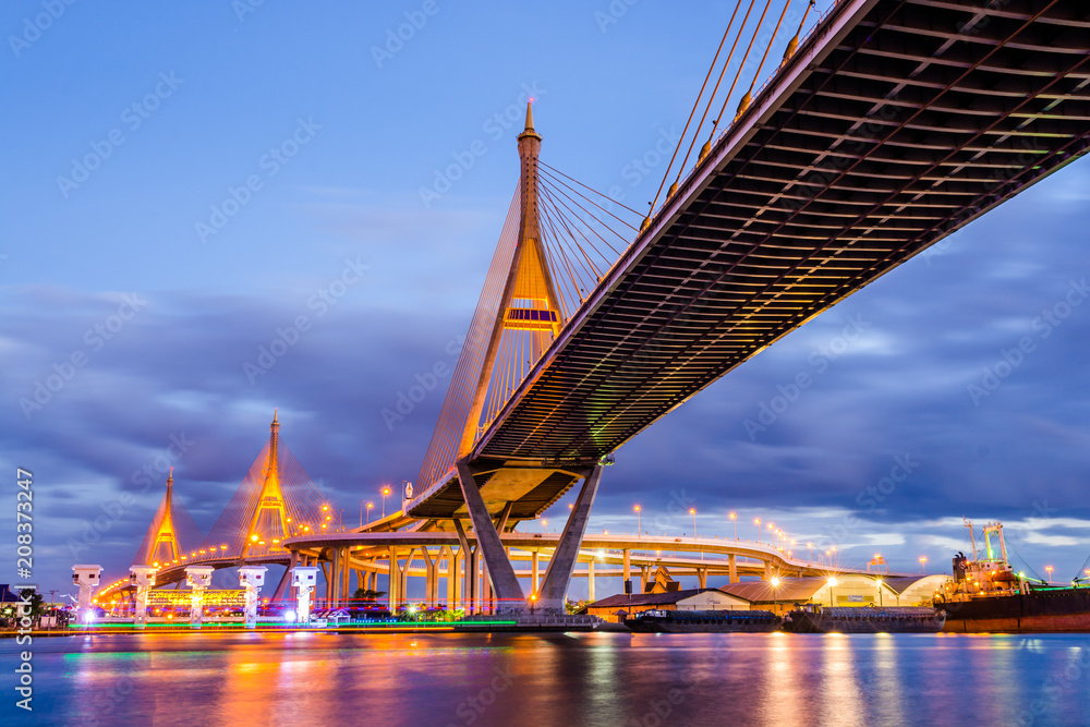 Bhumibol bridge in Bangkok