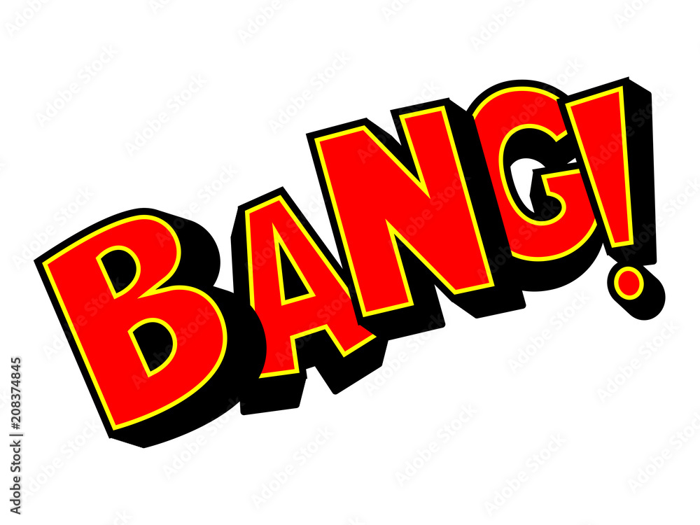 Bang word comic book pop art vector illustration Bang word comic book pop art vector illustration