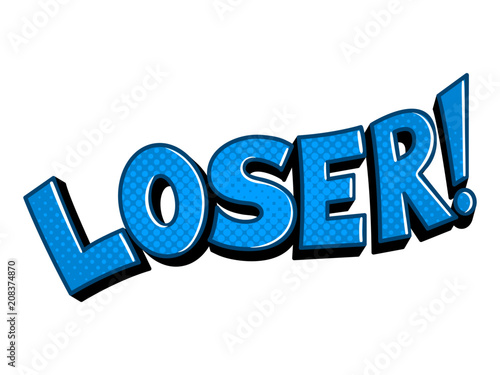 Loser word comic book pop art vector illustration