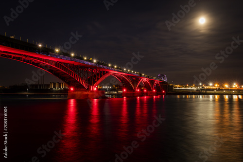 Peace Bridge near Buffalo in New York, USA