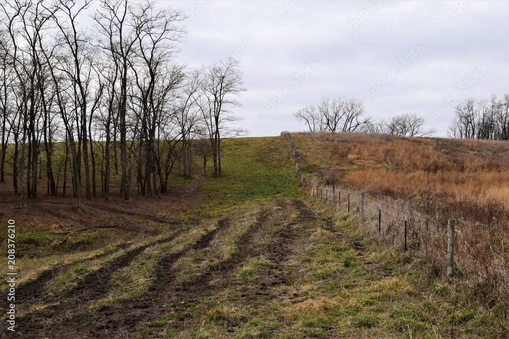 Field Fence Erosion Winter