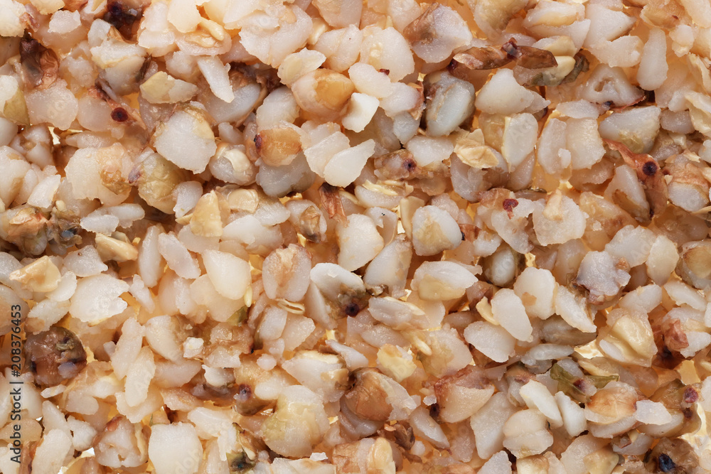 Cooked grains of buckwheat in the form of dietary porridge Cooked grains of buckwheat in the form of dietary porridge