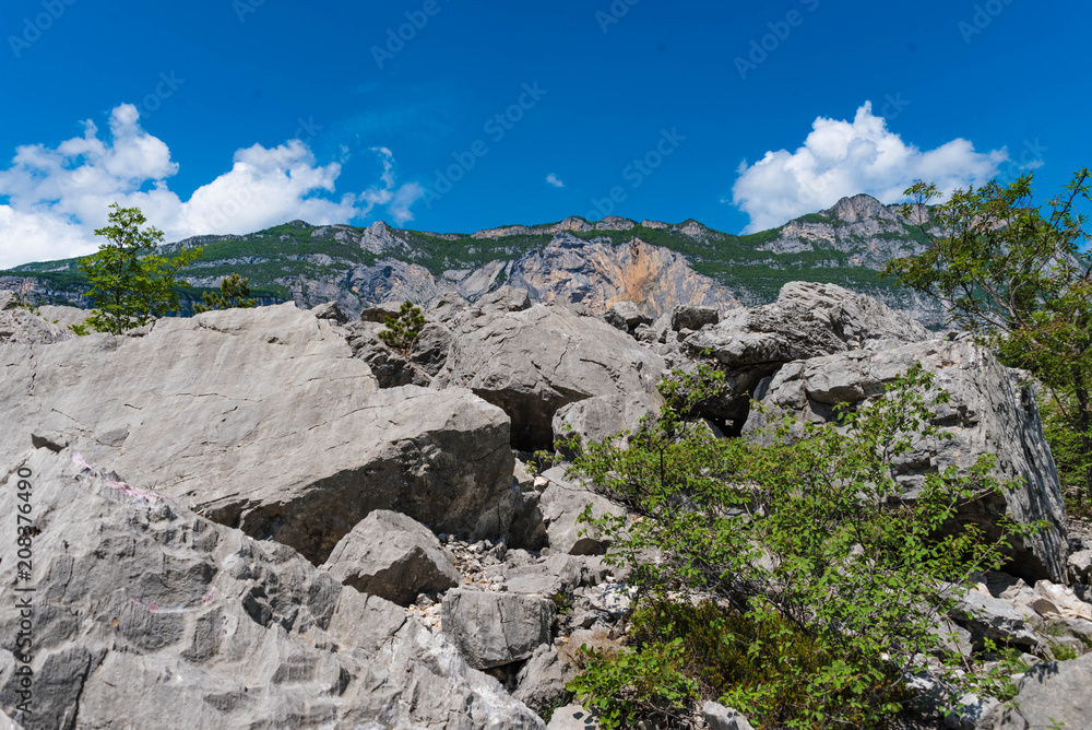 Marocche di Dro, Steinwüste, Felsen, Bergsturz